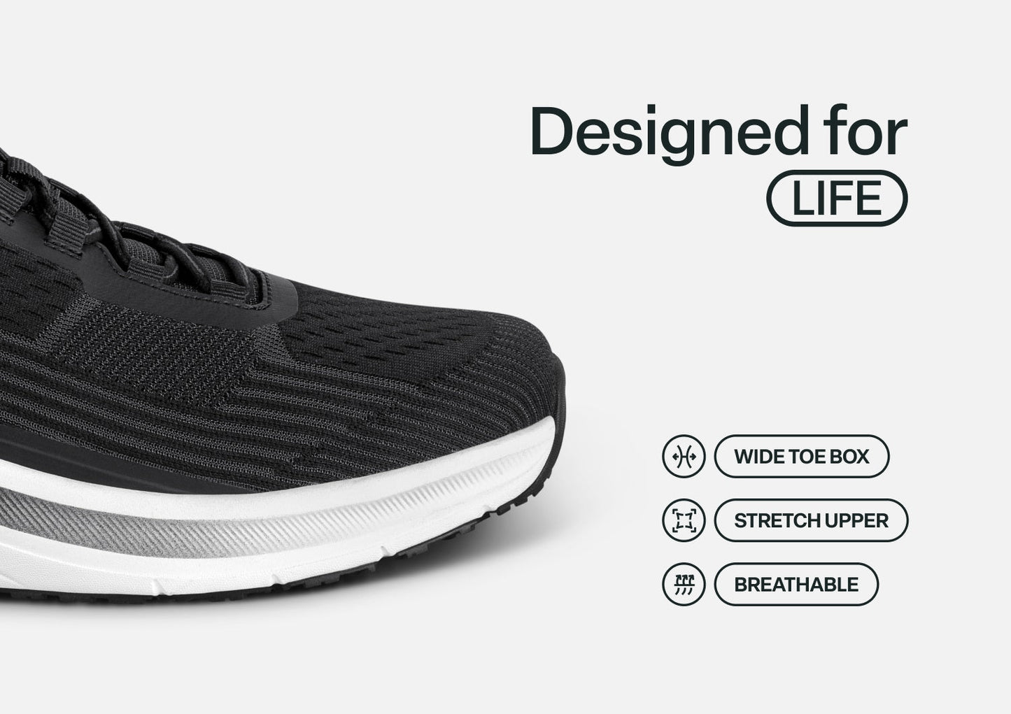 Race - Black - Footwear Men Sneakers Stretch