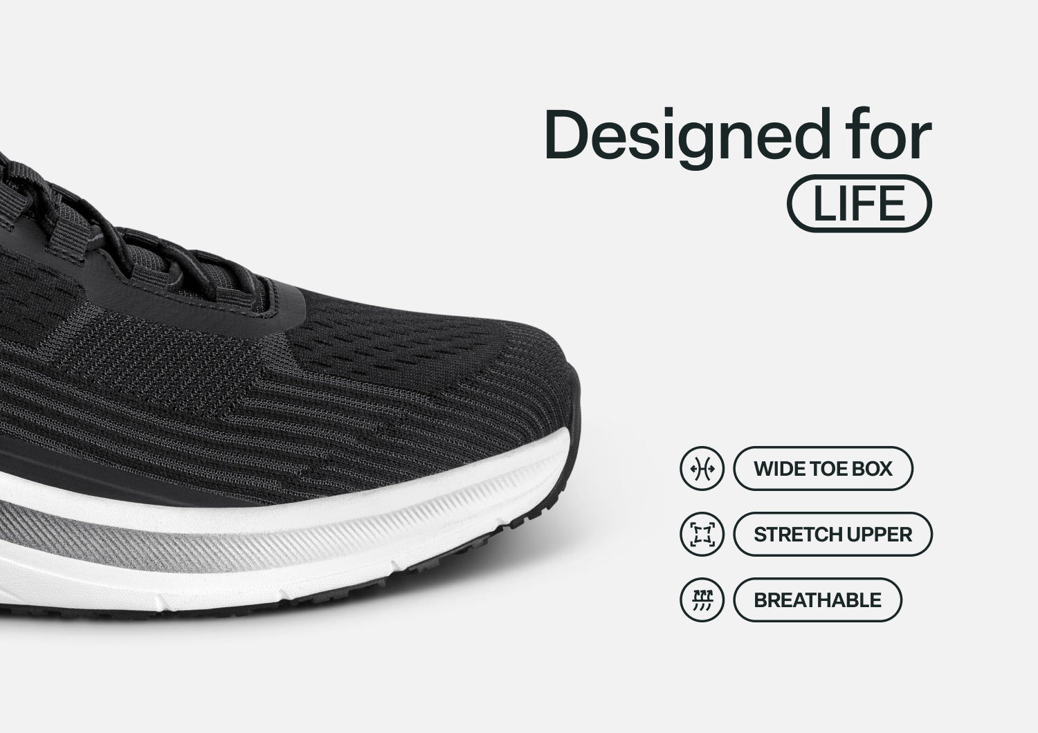 Race - Black - Footwear Men Sneakers Stretch