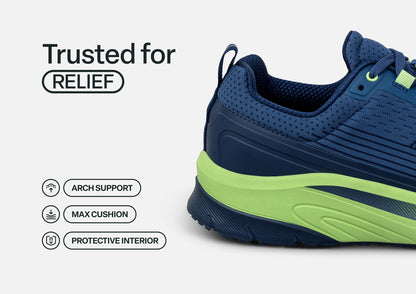 Race - Blue/Green - Footwear Men Sneakers Stretch