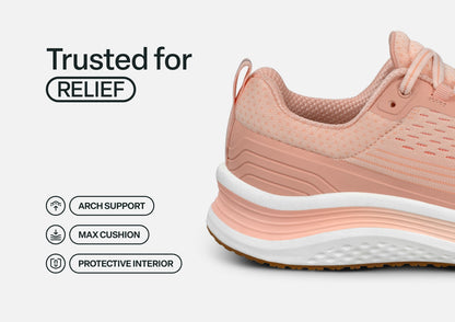 Relay - Peach - Footwear Women Sneakers Stretch