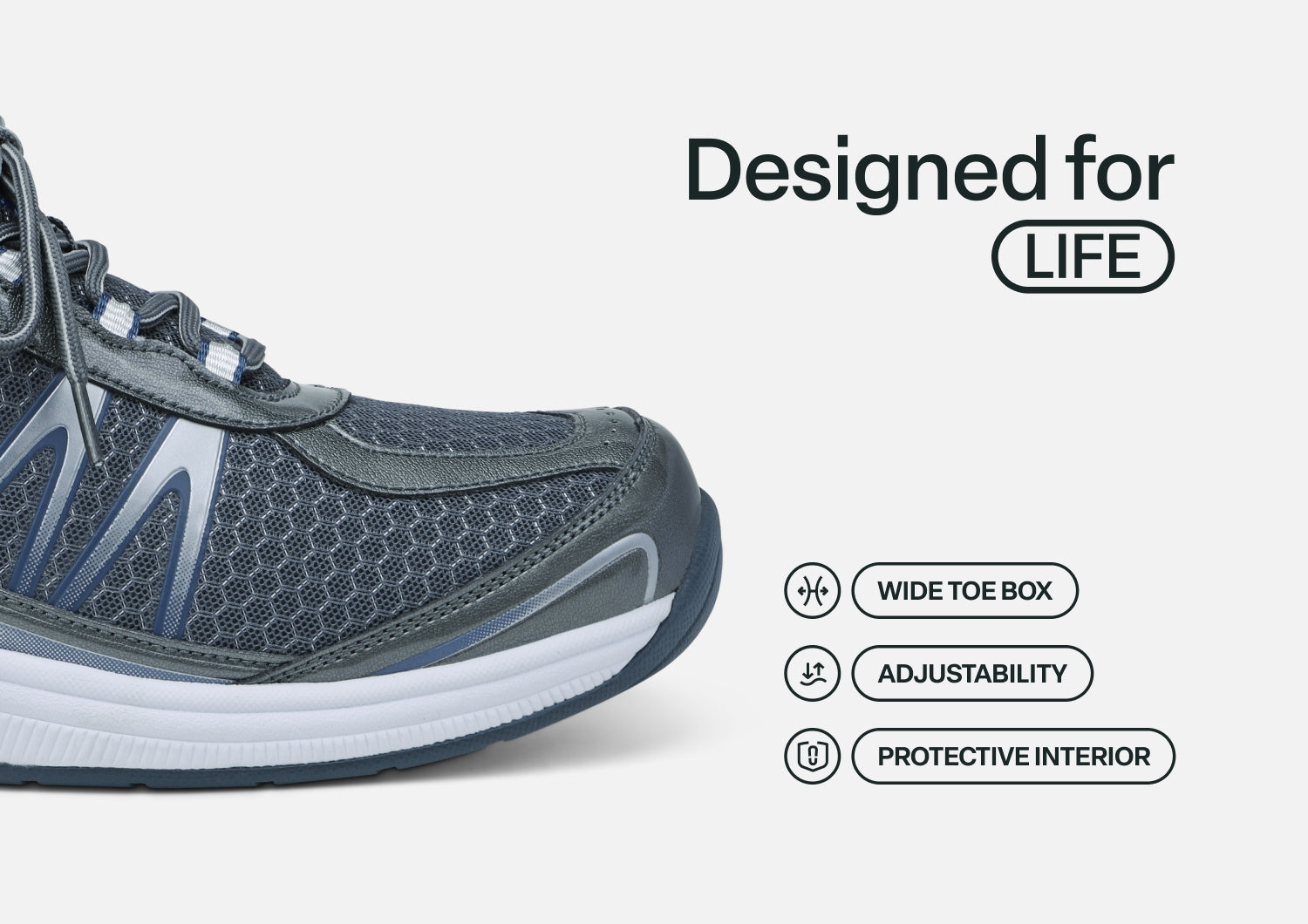 Sprint Tie-Less - Gray - Footwear Men Sneakers Tie-Less Heel Strap