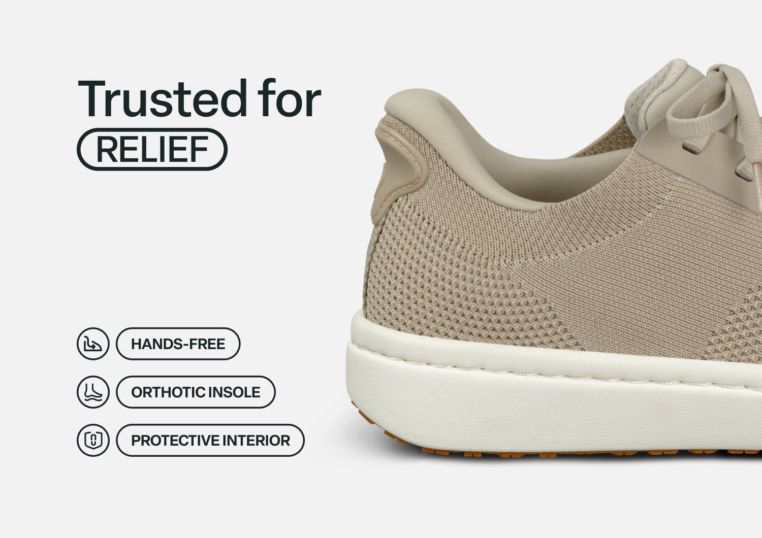 Wander Hands-Free Knit - Beige - Footwear Women Sneakers