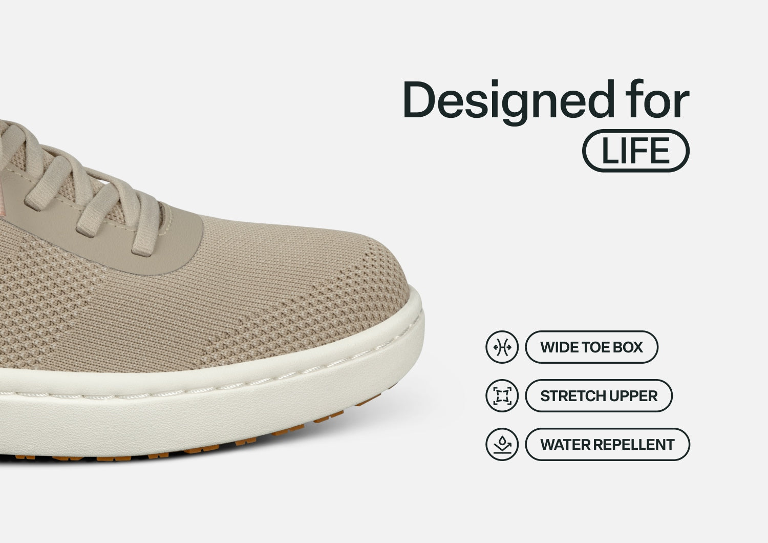 Wander Hands-Free Knit - Beige - Footwear Women Sneakers