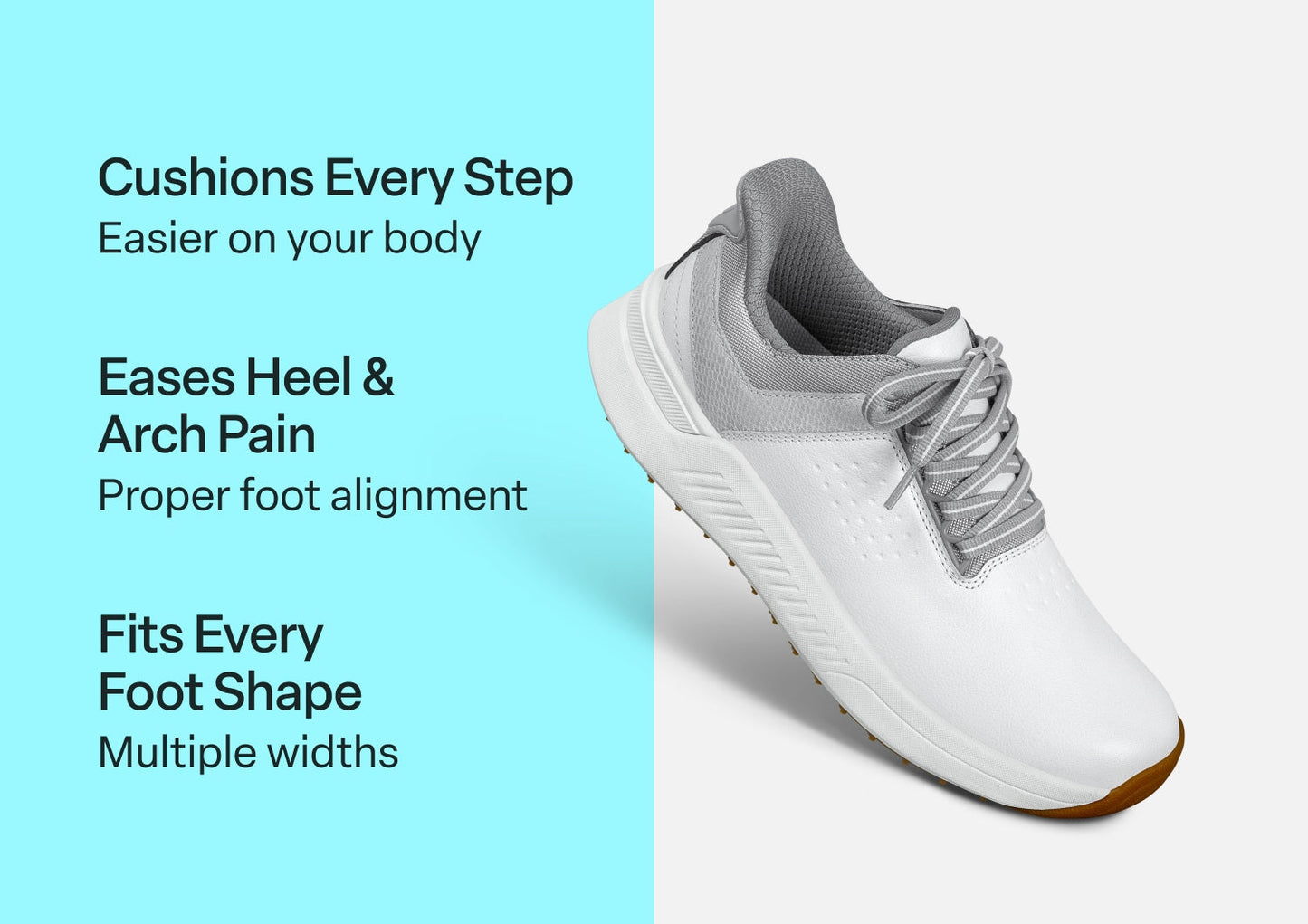 Approach Shot Hands-Free Golf - White/Silver - Footwear Women Sneakers Stretch