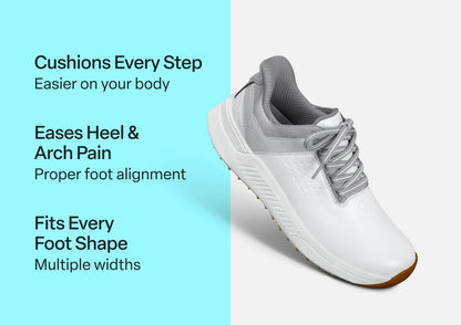 Approach Shot Hands-Free Golf - White/Silver - Footwear Women Sneakers Stretch
