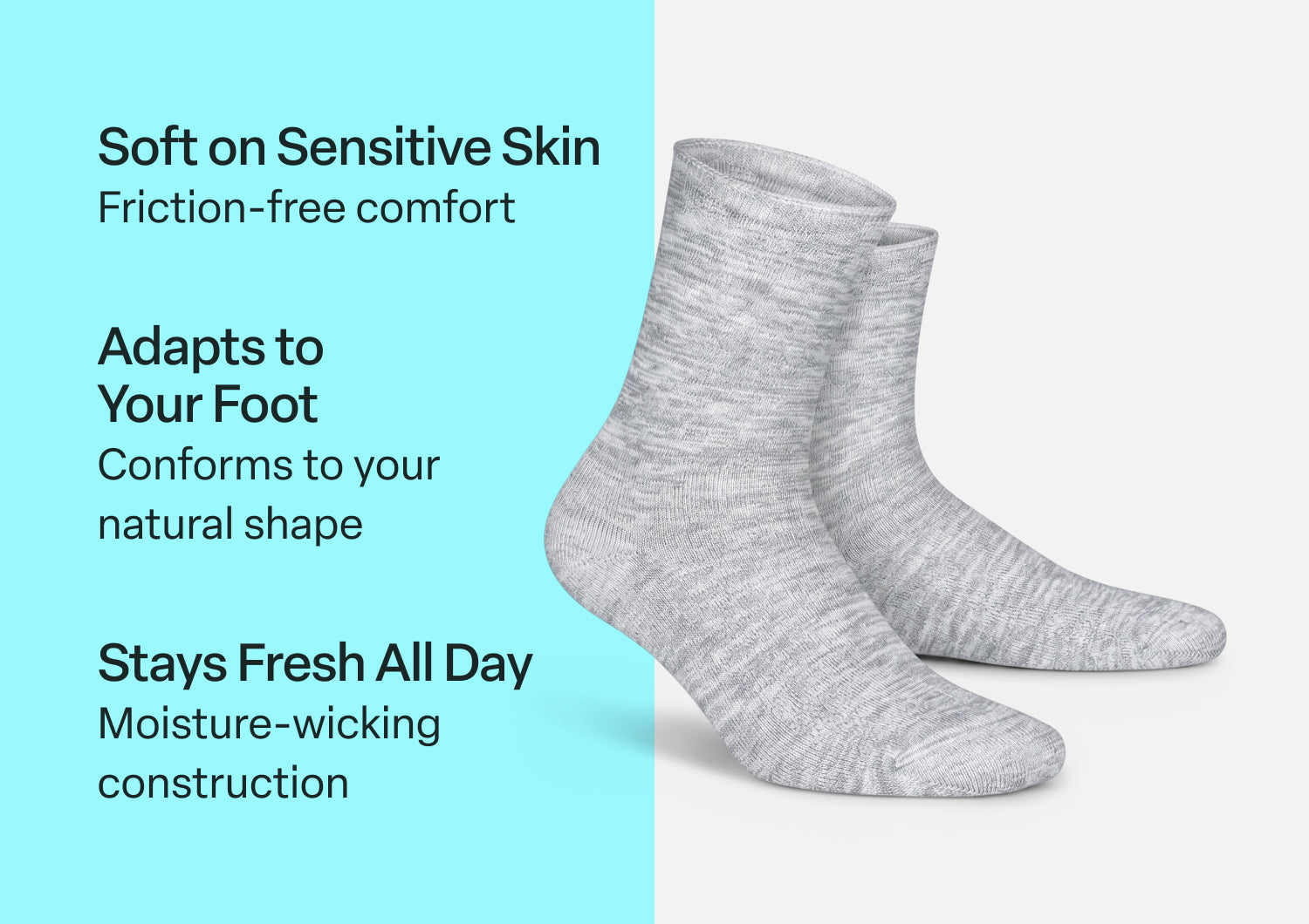 Casual/Dress Socks - Light Gray - Socks