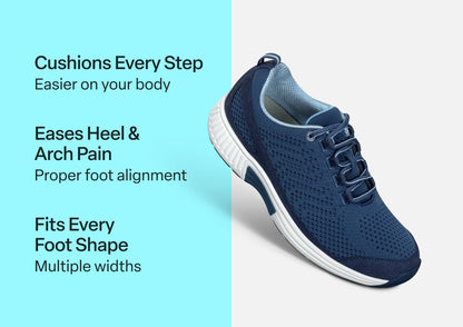 Coral - Navy/Light Blue - Footwear Women Sneakers Stretch