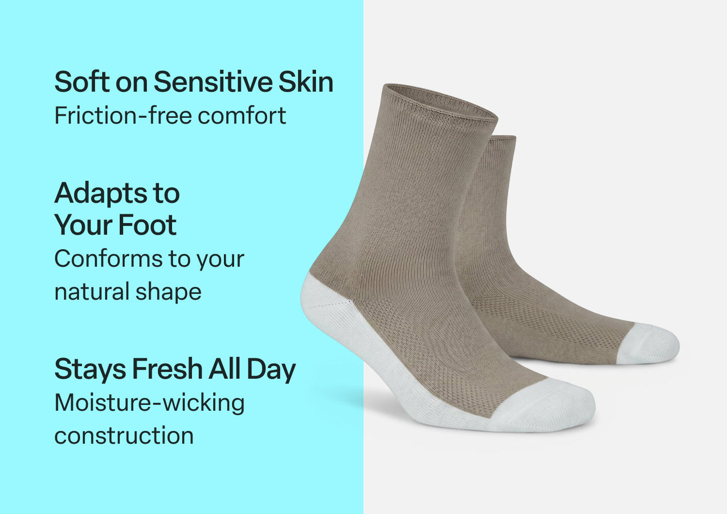 Casual/Dress Diabetic Socks - Brown - Socks