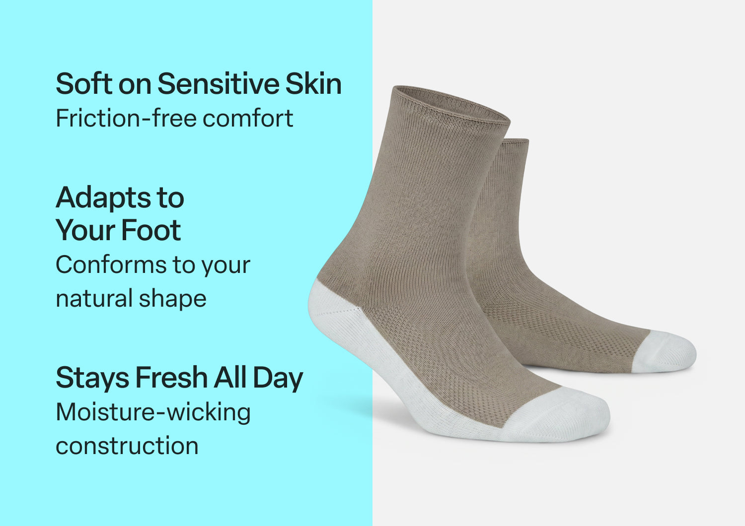 Casual/Dress Diabetic Socks - Brown - Socks