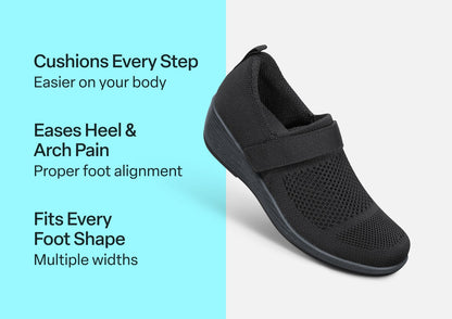 Eve - Black - Footwear Women Casual Stretch