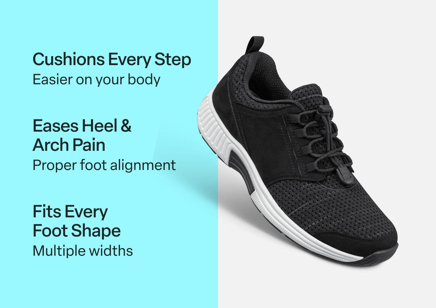 Francis No-Tie - Black - Footwear Women Sneakers Stretch