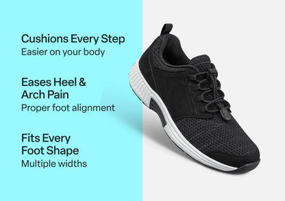 Francis No-Tie - Black - Footwear Women Sneakers Stretch