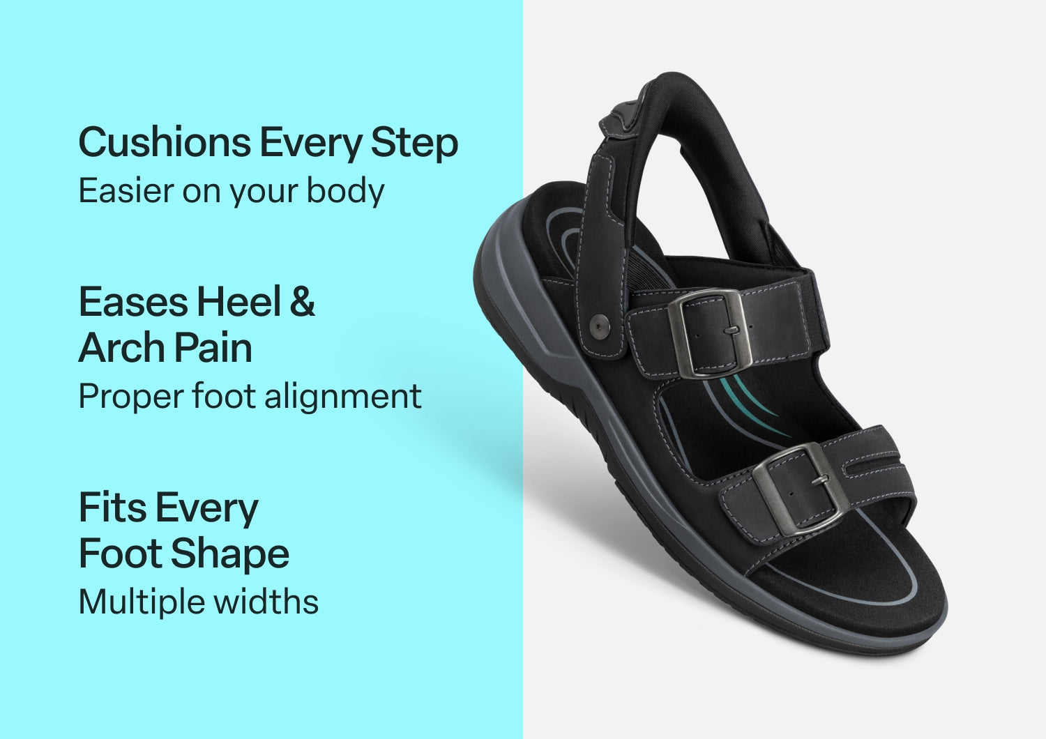 Jupiter Hands-Free - Black - Footwear Men Sandals Heel Strap