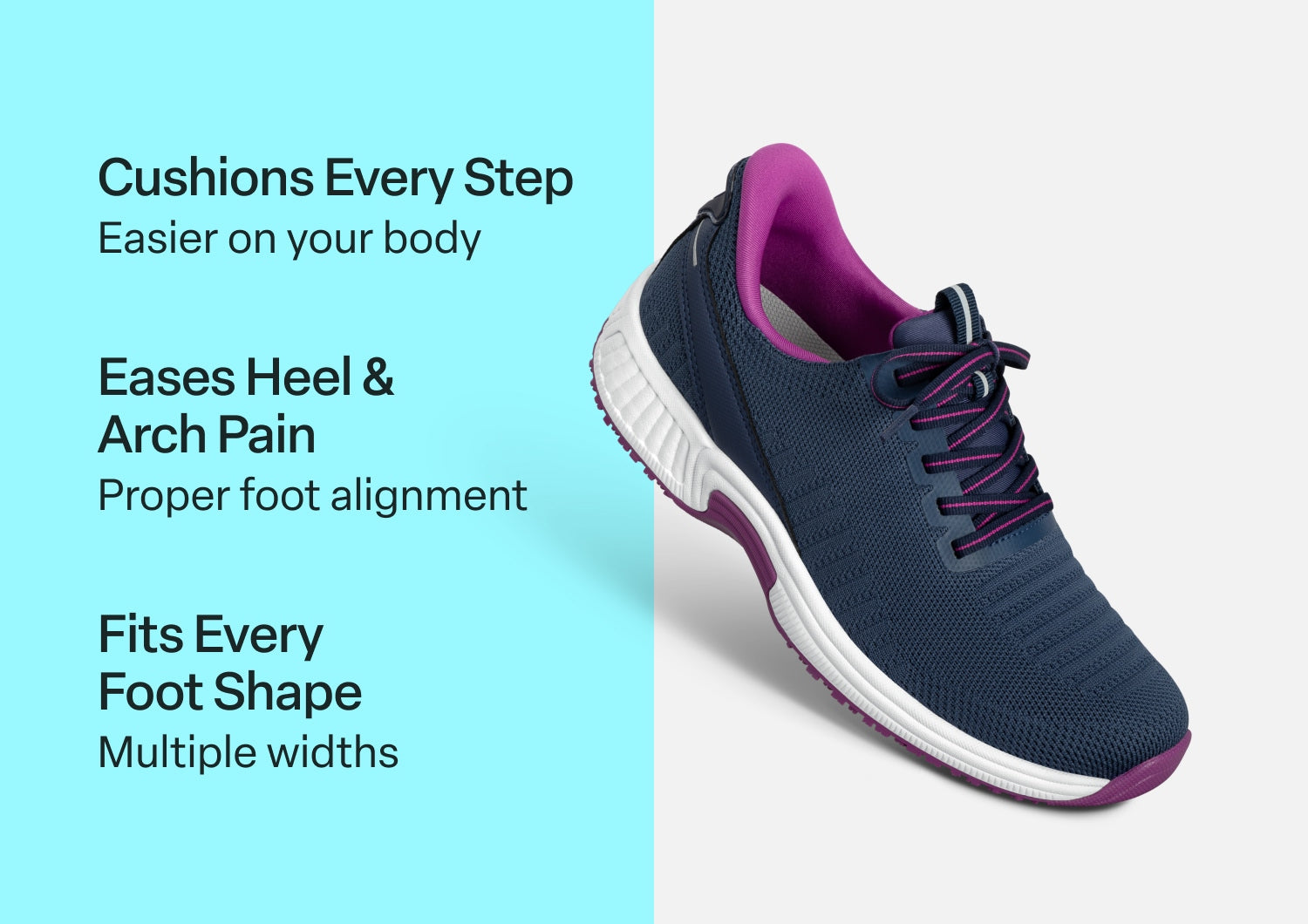 Kita Hands-Free - Navy/Orchid - Footwear Women Sneakers Stretch