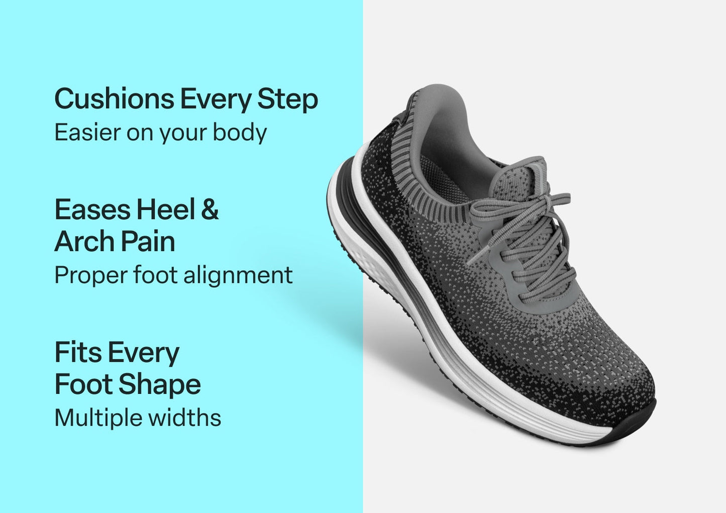Nira Hands-Free - Black/Gray - Footwear Women Sneakers Stretch