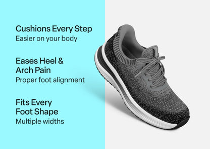 Nira Hands-Free - Black/Gray - Footwear Women Sneakers Stretch
