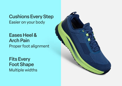 Race - Blue/Green - Footwear Men Sneakers Stretch