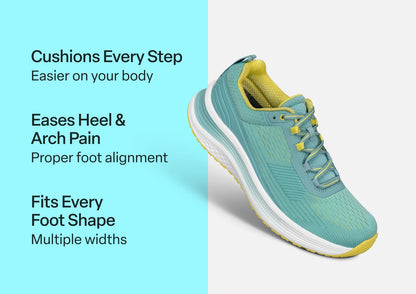 Relay - Turquoise Yellow - Footwear Women Sneakers Stretch
