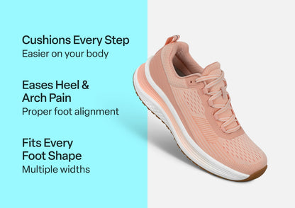 Relay - Peach - Footwear Women Sneakers Stretch