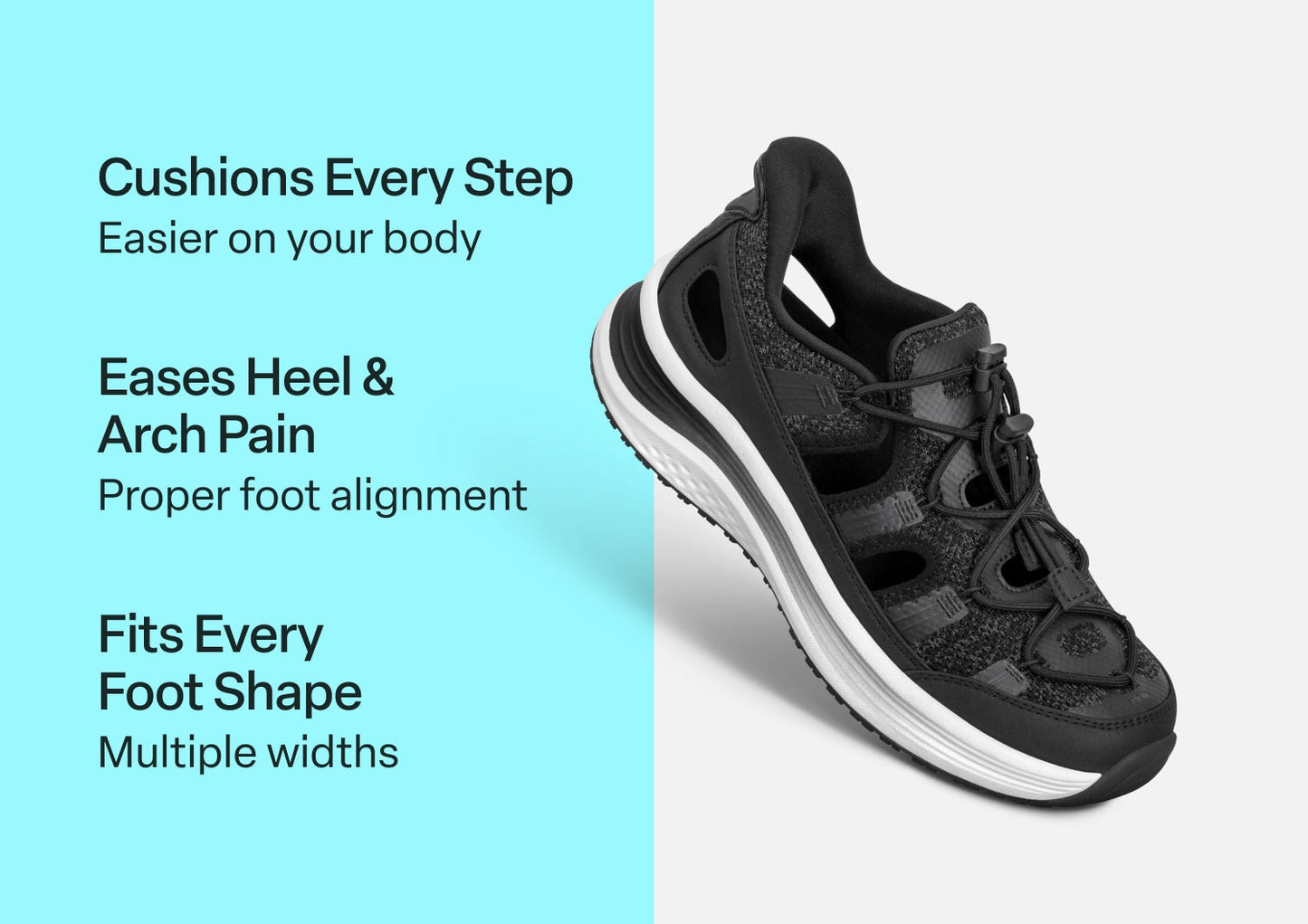 Venus Hands-Free - Black - Footwear Women Sandals
