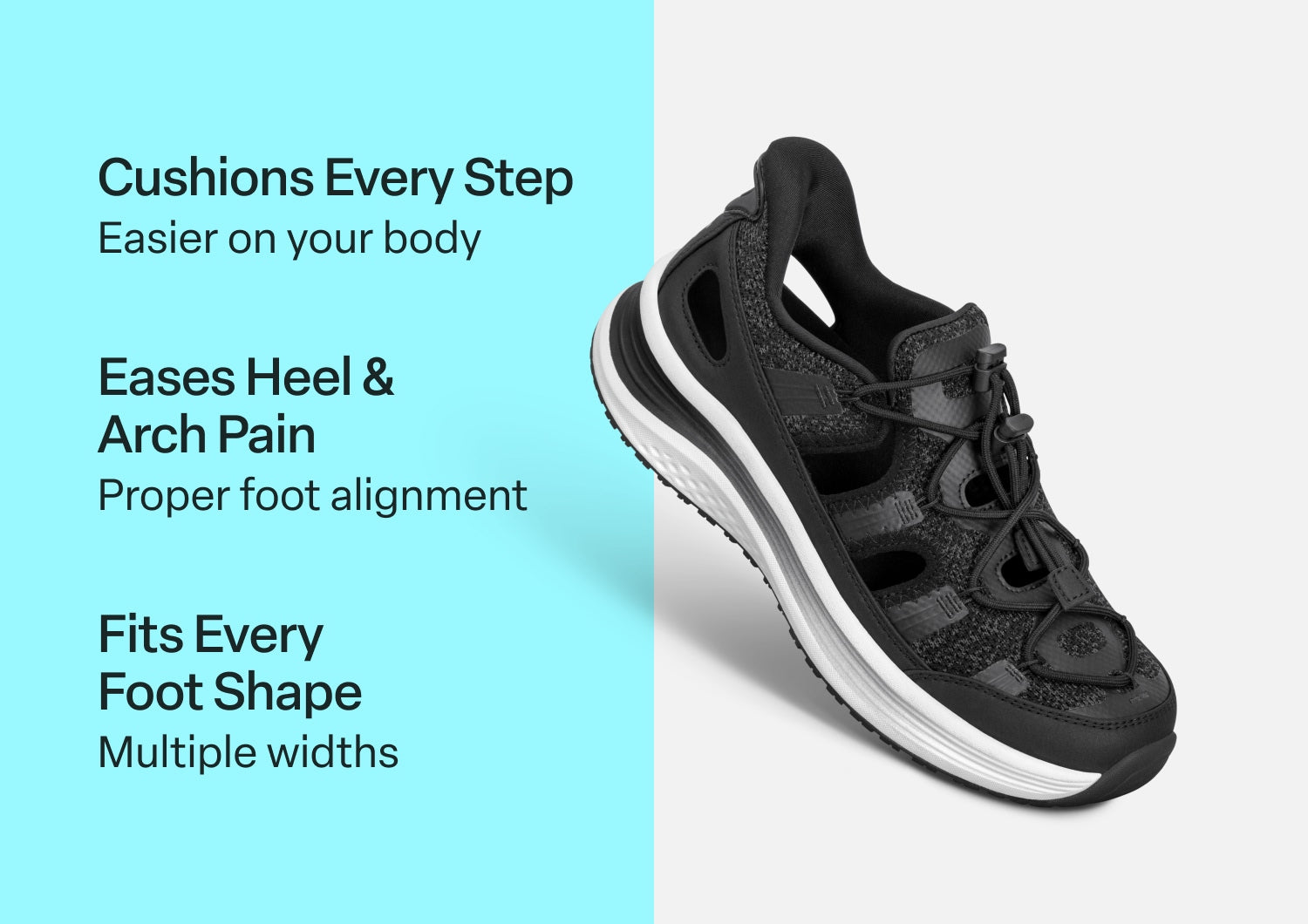Venus Hands-Free - Black - Footwear Women Sandals