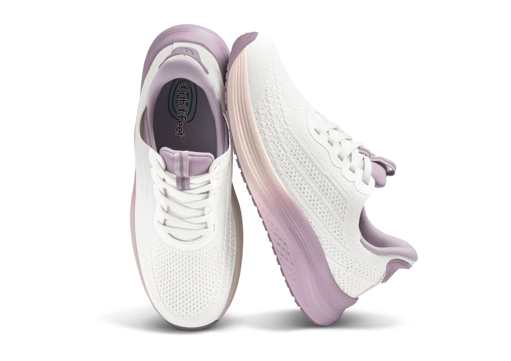 Nira Hands-Free - White/Lavender - Footwear Women Sneakers Stretch