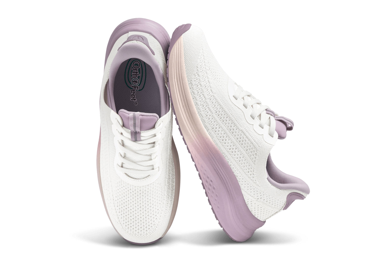 Nira Hands-Free - White/Lavender - Footwear Women Sneakers Stretch