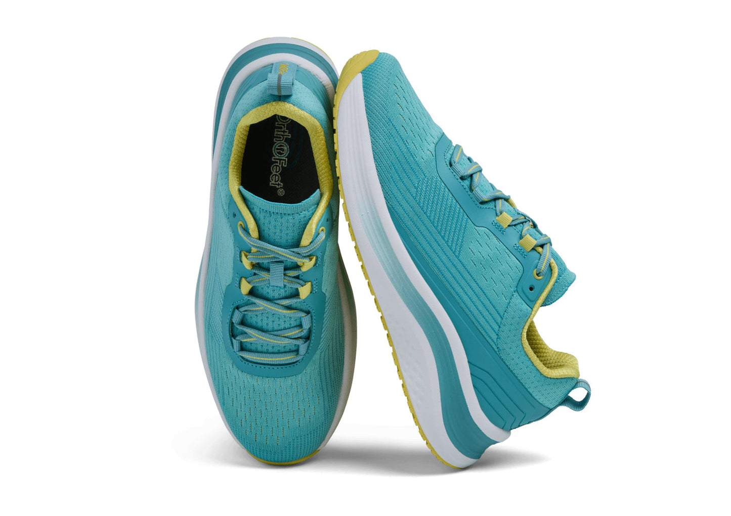 Relay - Turquoise Yellow - Footwear Women Sneakers Stretch