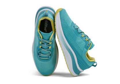 Relay - Turquoise Yellow - Footwear Women Sneakers Stretch