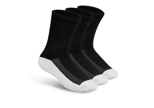 Padded Sole Diabetic Socks - Black - Socks