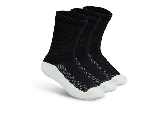 Padded Sole Diabetic Socks - Black - Socks