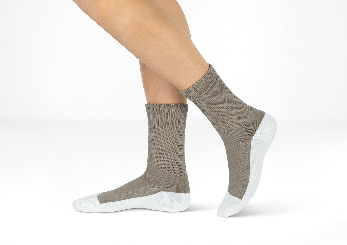 Padded Sole Diabetic Socks - Brown - Socks