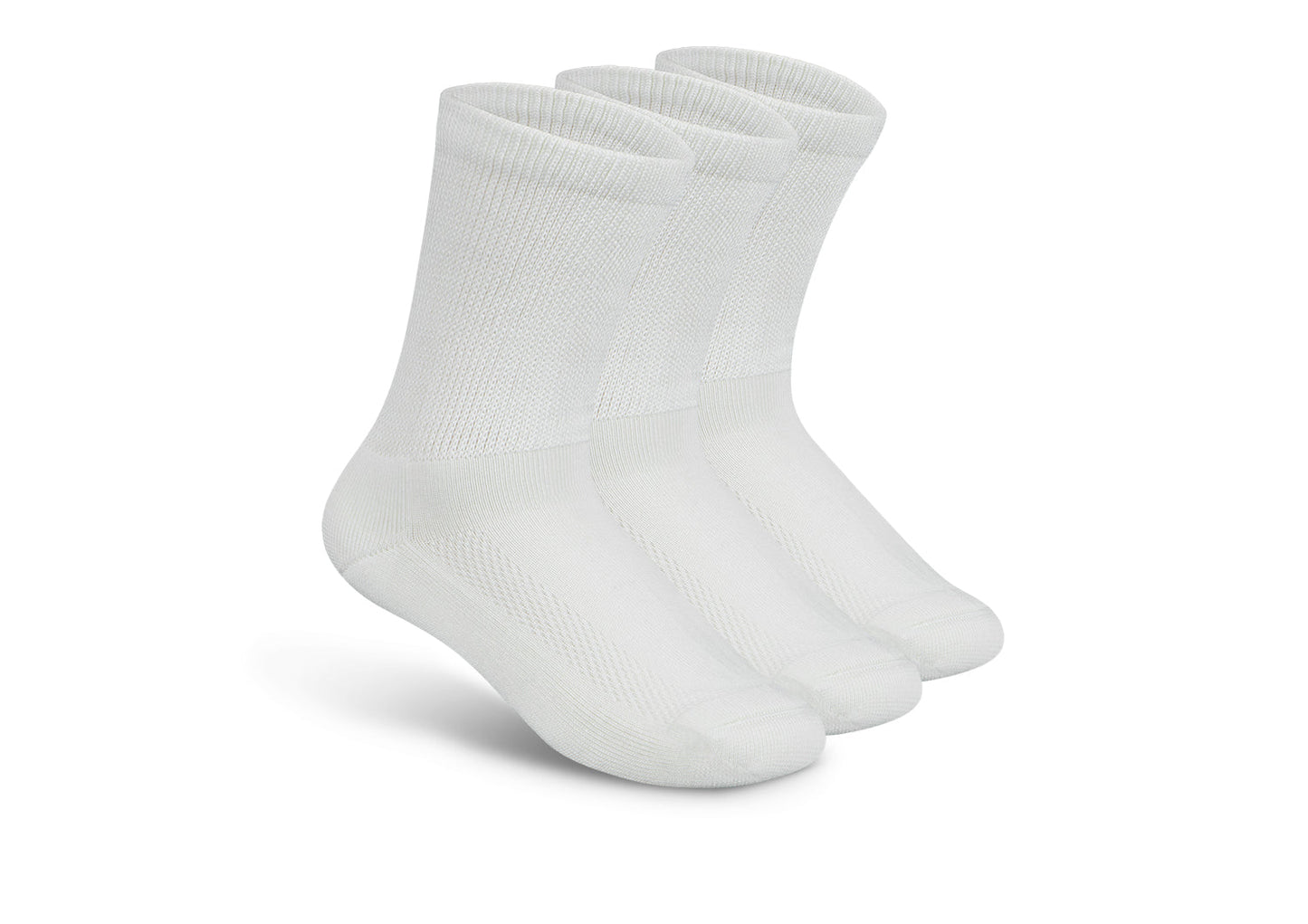 Padded Sole Diabetic Socks - White - Socks