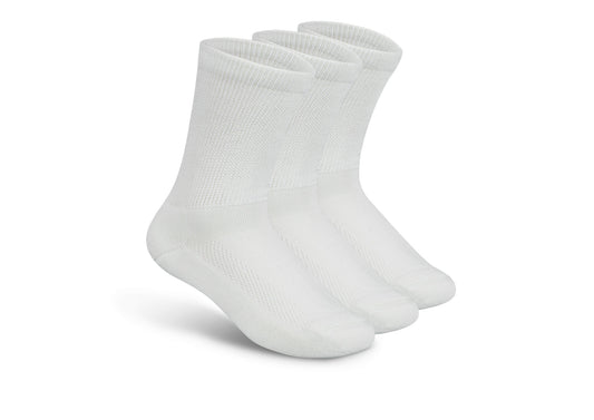 Padded Sole Diabetic Socks - White - Socks