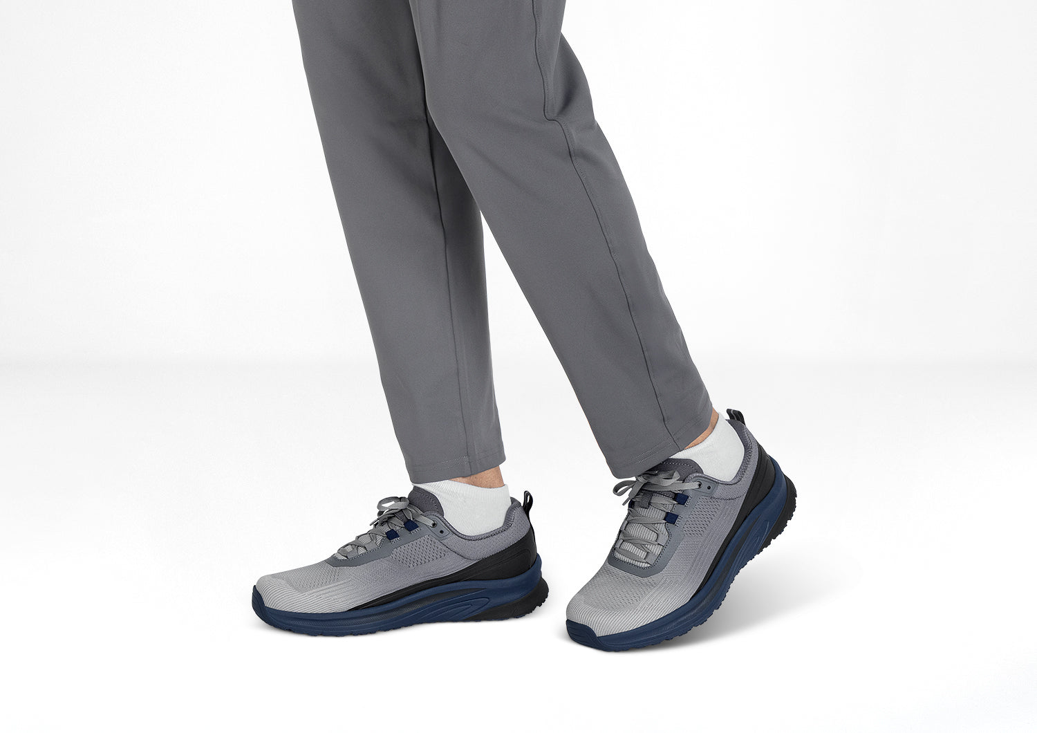 Race - Gray/Navy - Footwear Men Sneakers Stretch