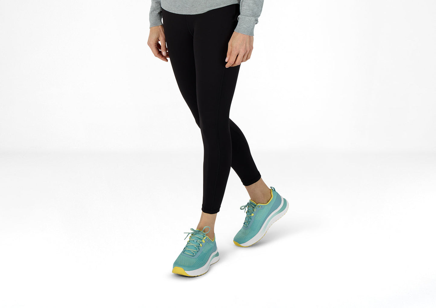 Relay - Turquoise Yellow - Footwear Women Sneakers Stretch
