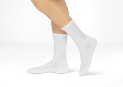 Padded Sole Diabetic Socks - White - Socks