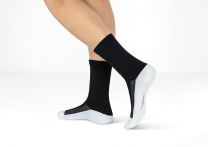 Padded Sole Diabetic Socks - Black - Socks